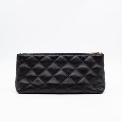 Icare Maxi Shopping Tote Black Leather