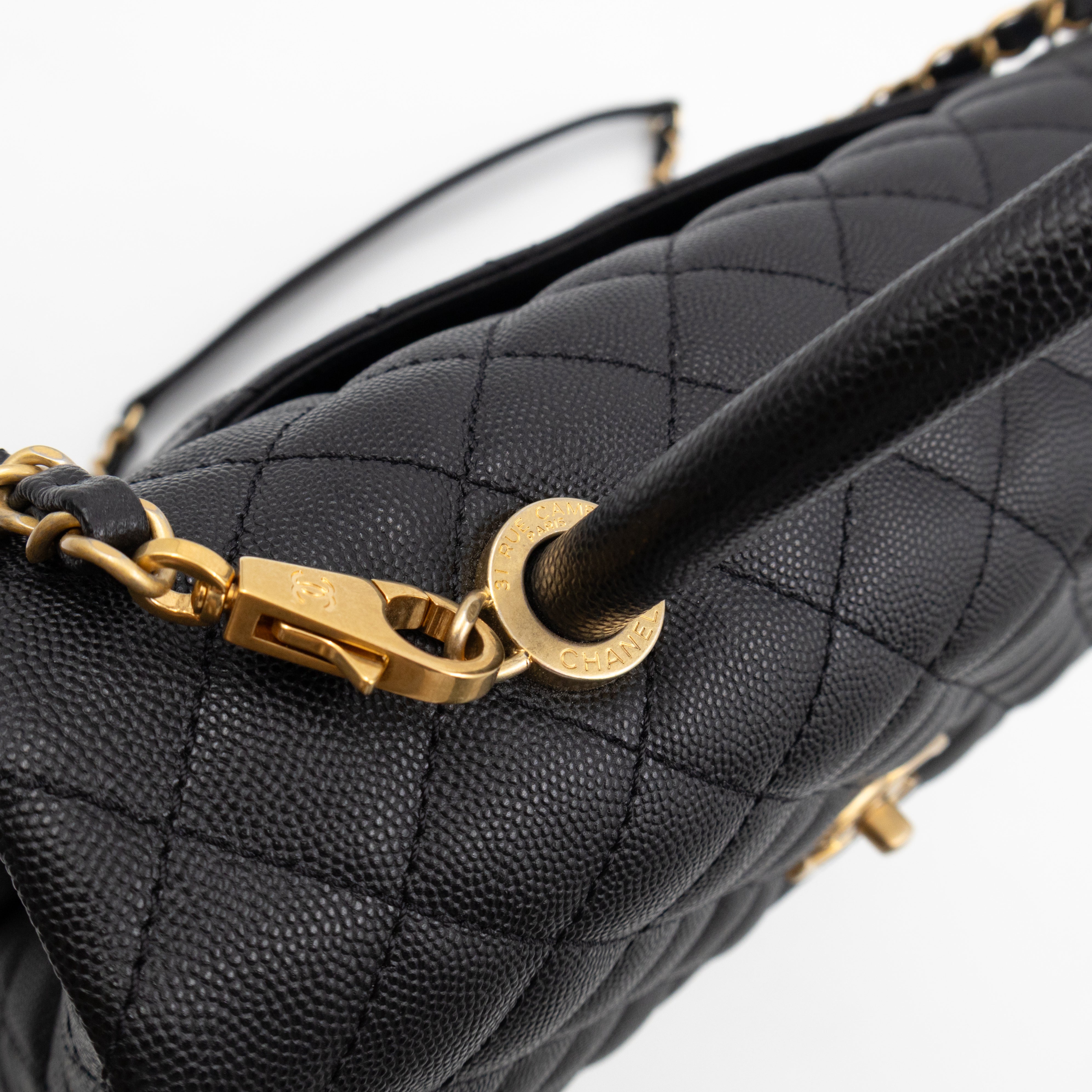 Coco Handle Large Black Caviar
