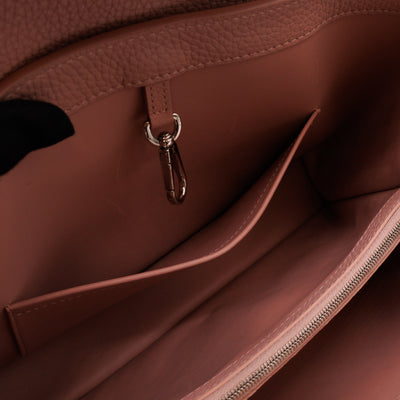 Capucines MM Taupe & Rose Taurillon Leather