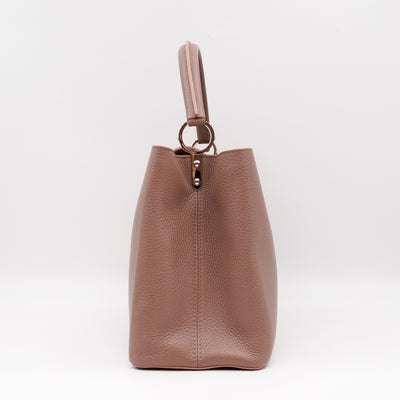 Capucines MM Taupe & Rose Taurillon Leather
