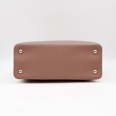 Capucines MM Taupe & Rose Taurillon Leather