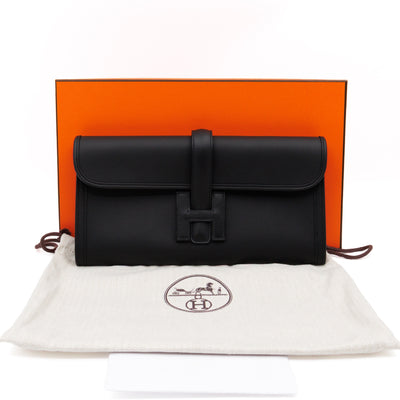 Jige Elan 29 Clutch Black Swift Leather