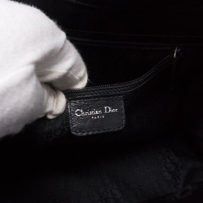 Black Coated Canvas Handbag