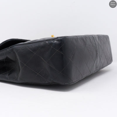 Vintage Black Jumbo Flap Bag