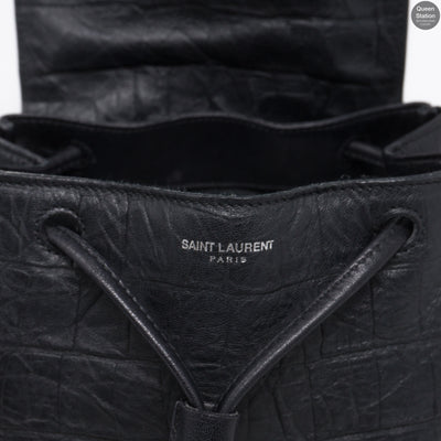 Small Festival Backpack Black Leather