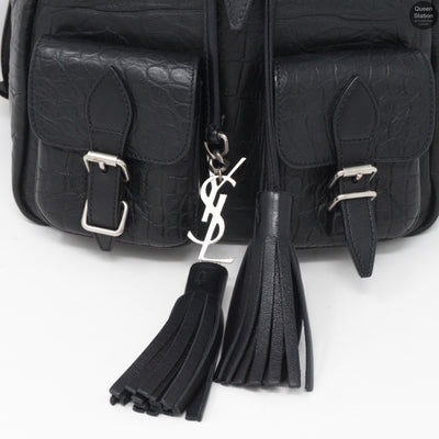 Small Festival Backpack Black Leather