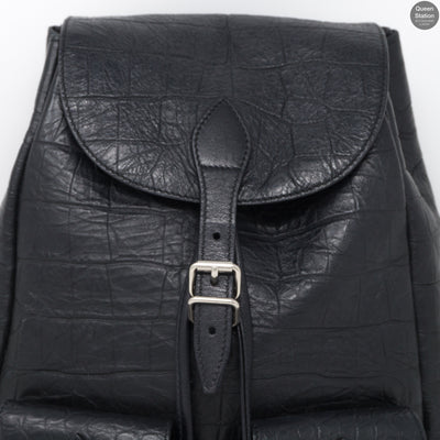 Small Festival Backpack Black Leather