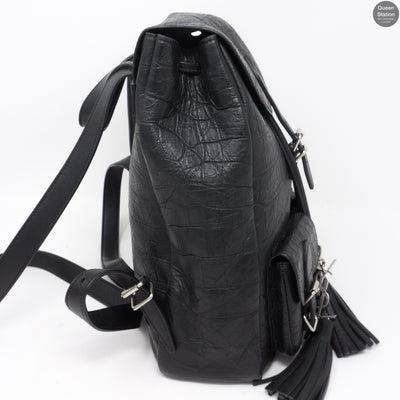 Small Festival Backpack Black Leather