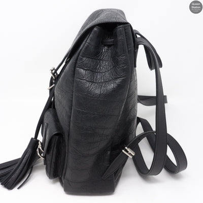 Small Festival Backpack Black Leather