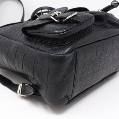 Small Festival Backpack Black Leather