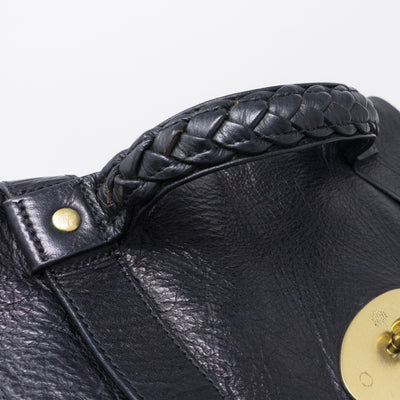 Alexa Oversized Black Leather