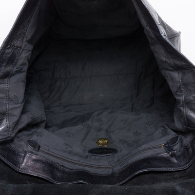 Alexa Oversized Black Leather