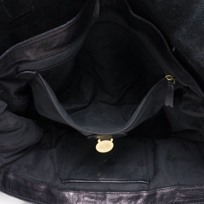 Alexa Oversized Black Leather