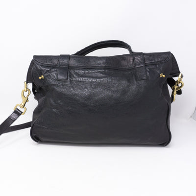 Alexa Oversized Black Leather