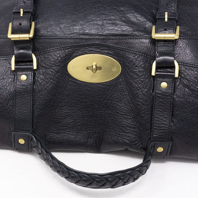 Alexa Oversized Black Leather