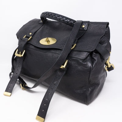 Alexa Oversized Black Leather