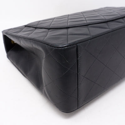 Vintage Black Jumbo XL Flap Bag