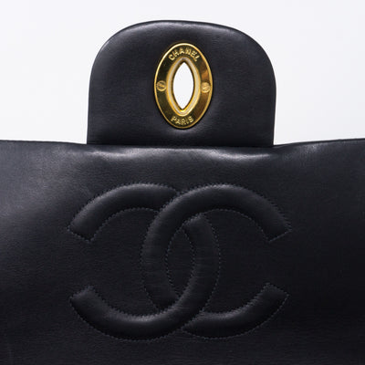 Vintage Black Jumbo XL Flap Bag
