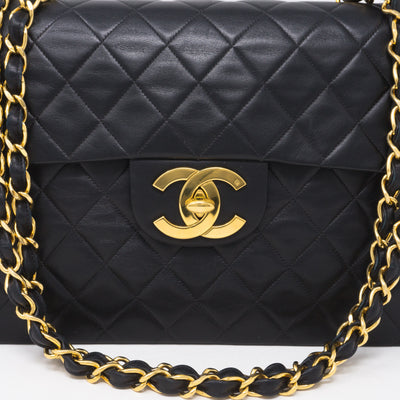Vintage Black Jumbo XL Flap Bag