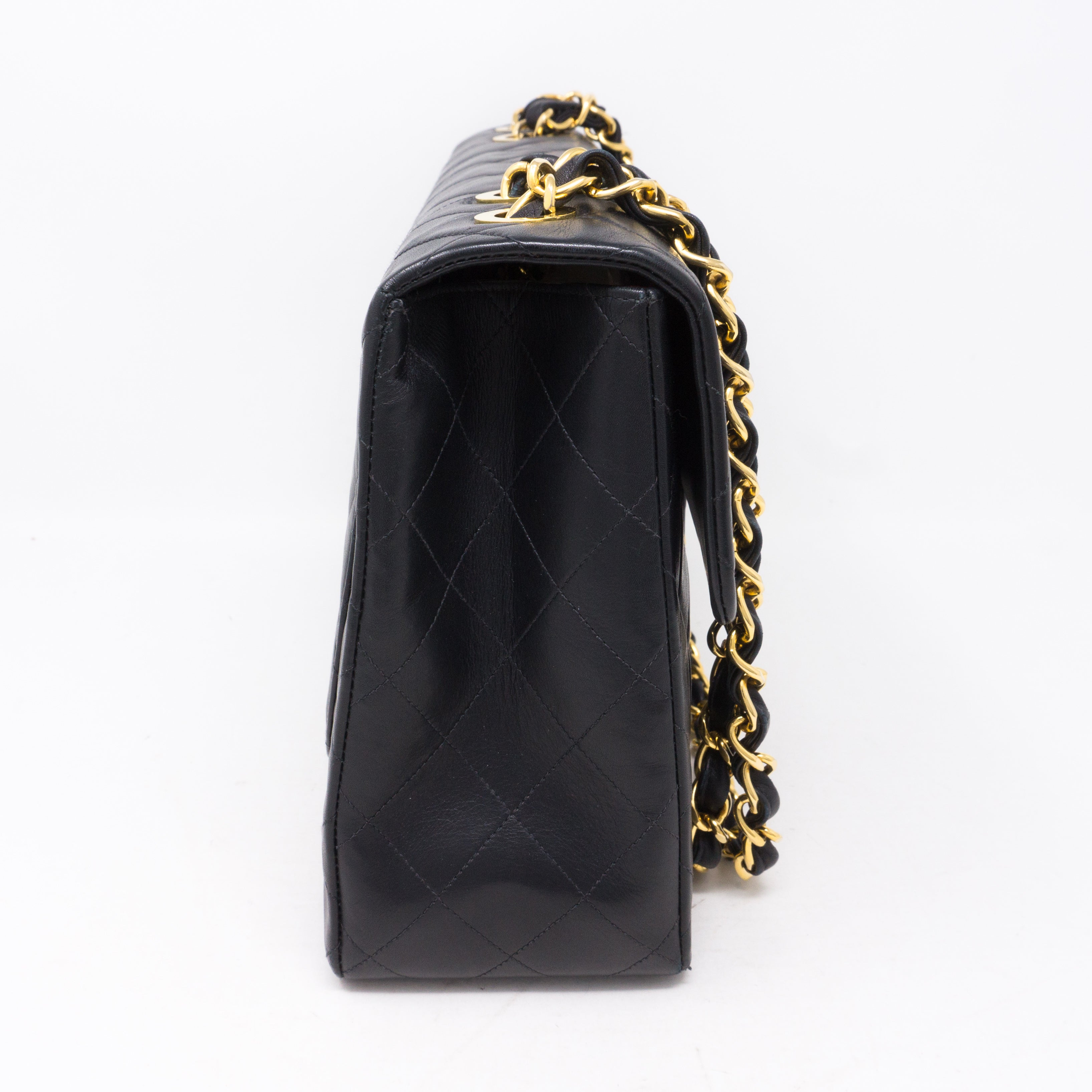 Vintage Black Jumbo XL Flap Bag