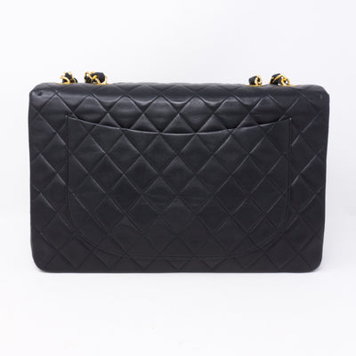 Vintage Black Jumbo XL Flap Bag