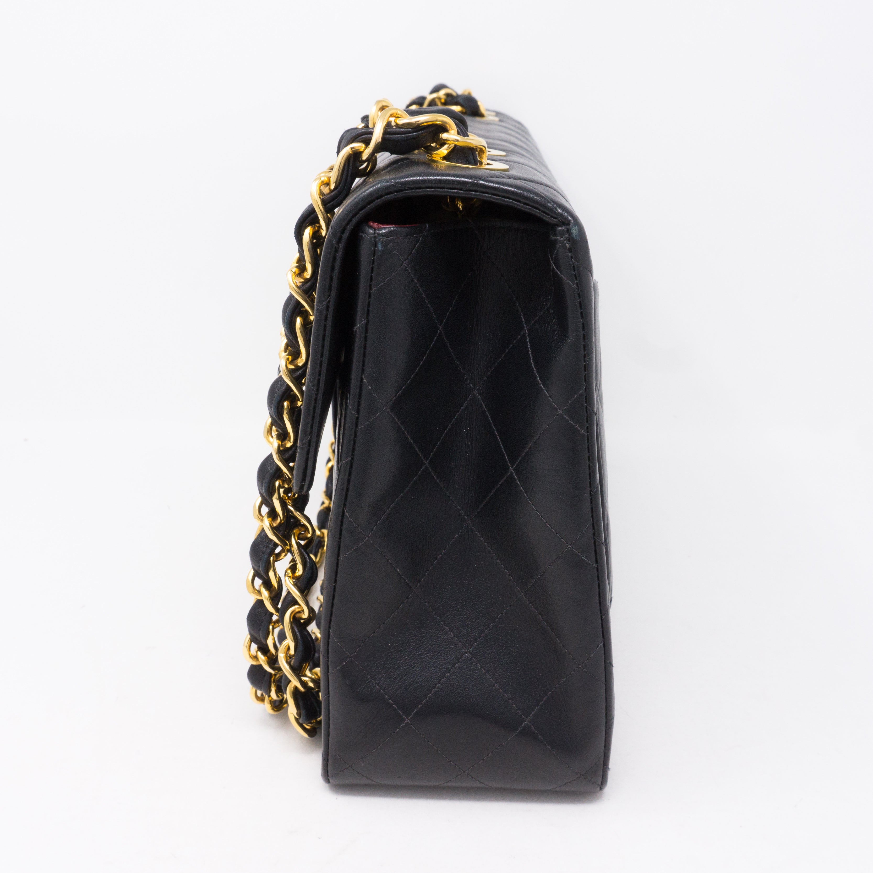 Vintage Black Jumbo XL Flap Bag