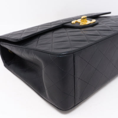 Vintage Black Jumbo XL Flap Bag
