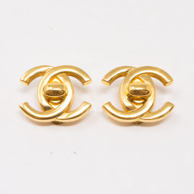 CC Turn Lock Earrings