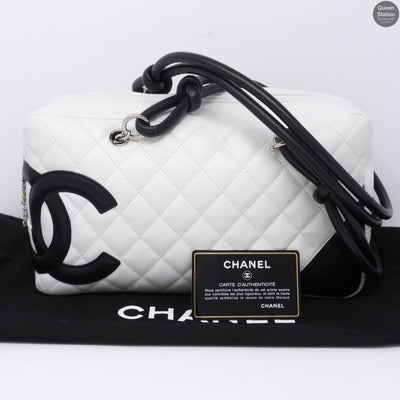 Cambon Bowler Quilted Leather White