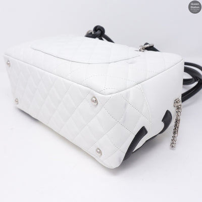 Cambon Bowler Quilted Leather White