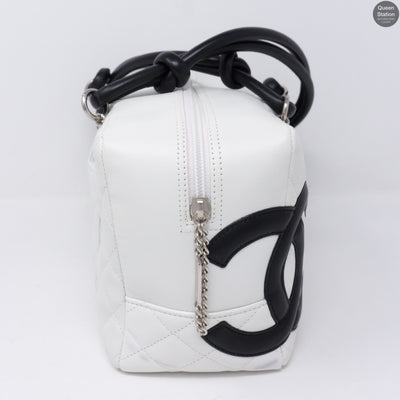 Cambon Bowler Quilted Leather White