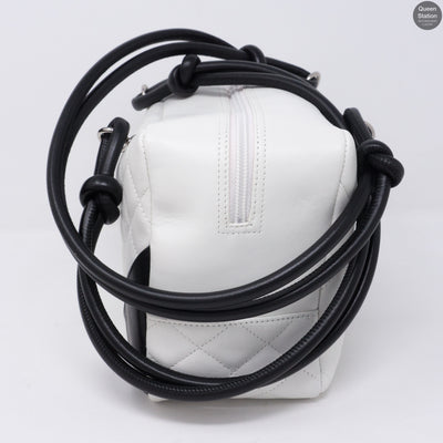 Cambon Bowler Quilted Leather White