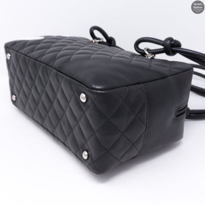 Cambon Bowler Quilted Leather Black