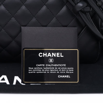 Cambon Bowler Quilted Leather Black