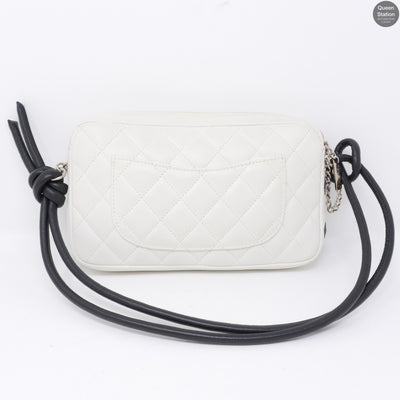 Cambon Shoulder Pochette Quilted Leather White