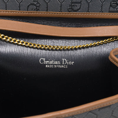 Gray Canvas Chain Clutch