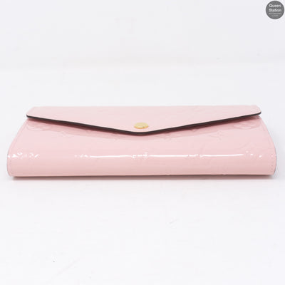 Sarah Wallet Vernis Rose Ballerine