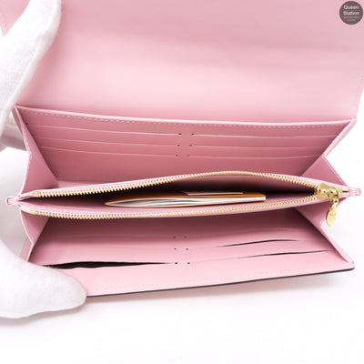 Sarah Wallet Vernis Rose Ballerine