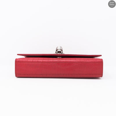 Kate Medium Tassel Crocodile Embossed Leather