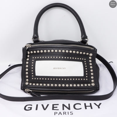 Pandora Studded Black & White Leather
