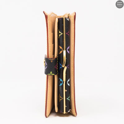 French Purse Wallet Multicolore Black