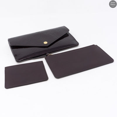 Jeanne Wallet Vernis Amarante