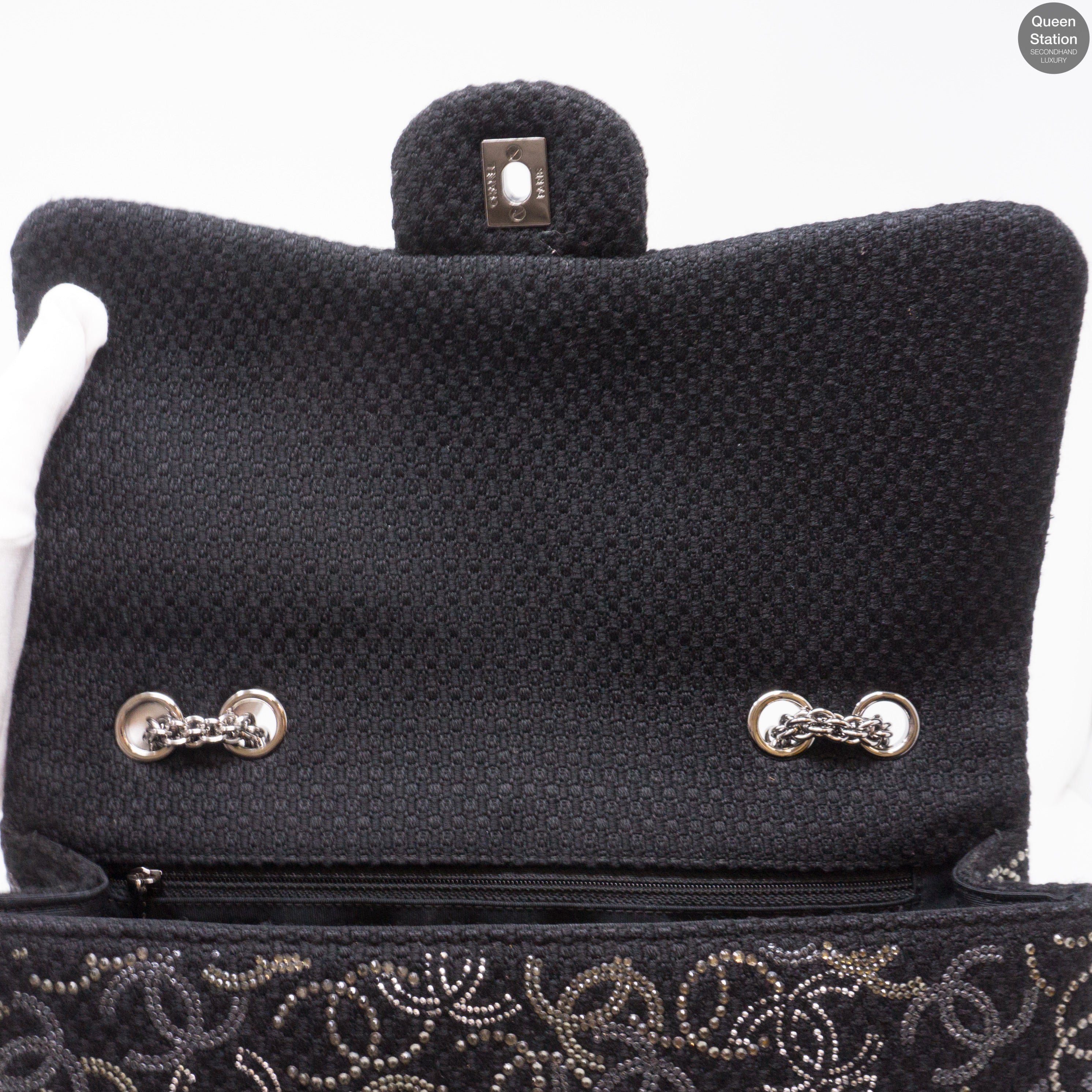 Paris Shanghai Jumbo Strass Flap Bag