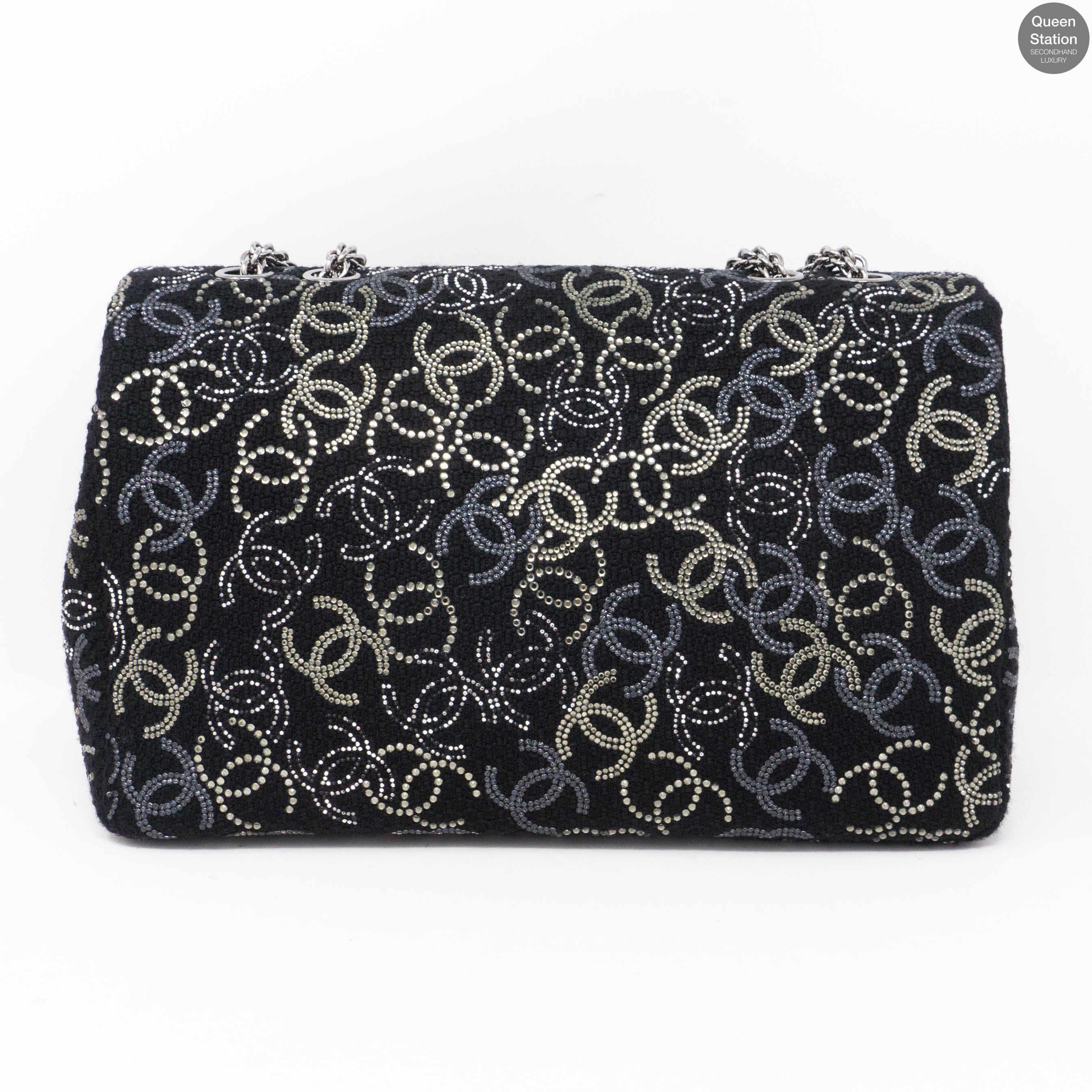 Paris Shanghai Jumbo Strass Flap Bag