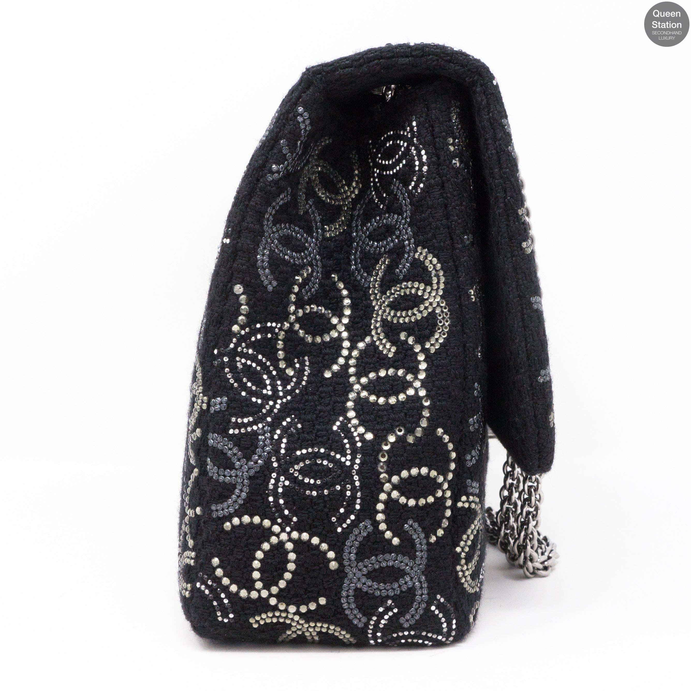 Paris Shanghai Jumbo Strass Flap Bag