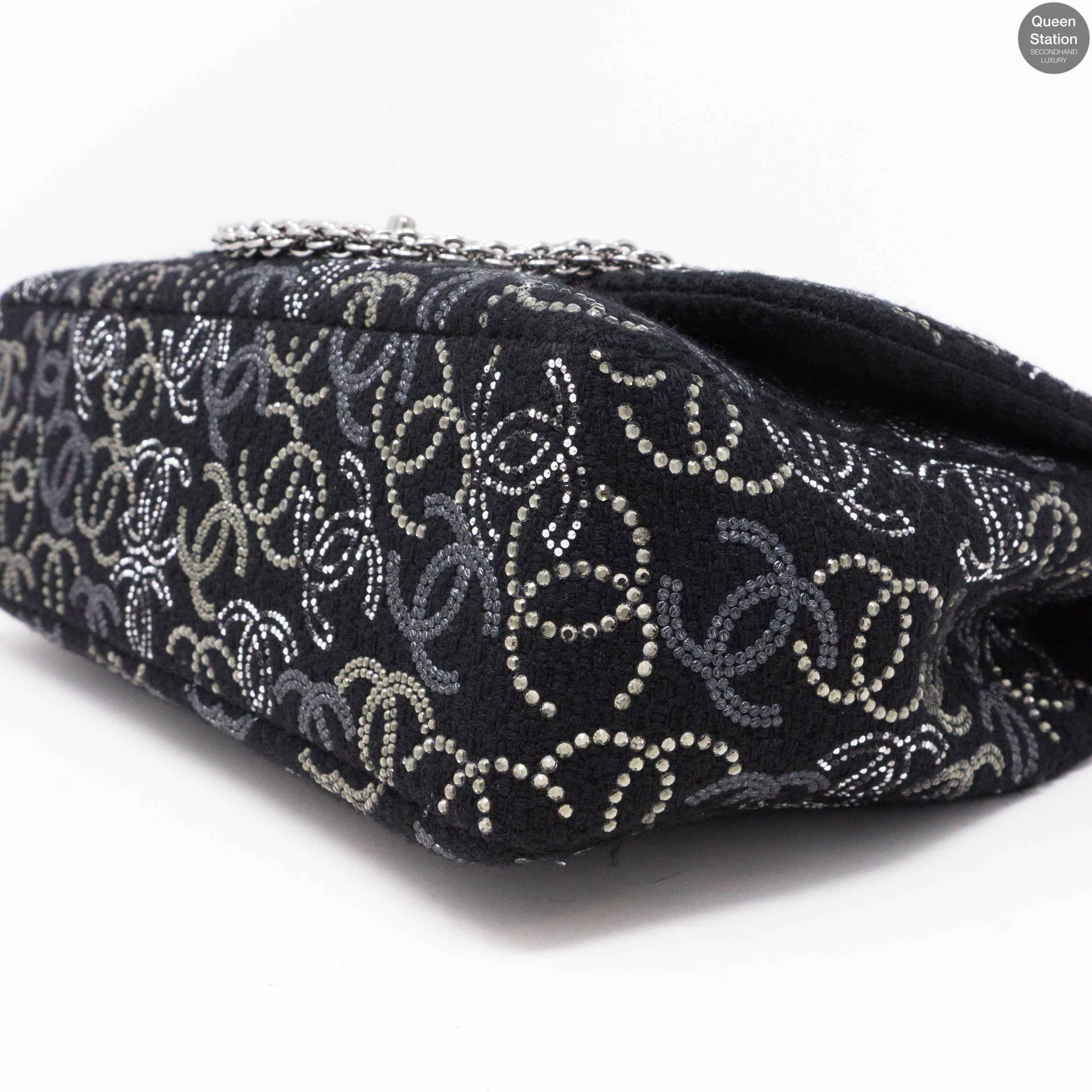 Paris Shanghai Jumbo Strass Flap Bag