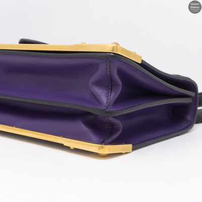 Cahier Purple Leather Bag
