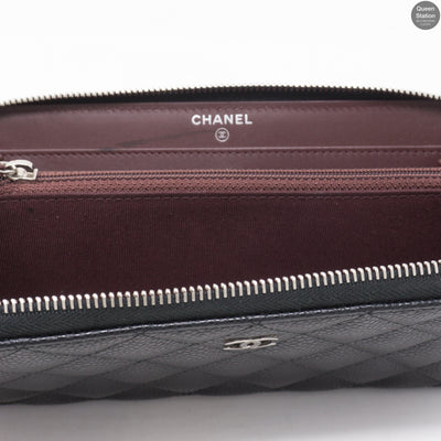 Classic Long Zipped Wallet Black