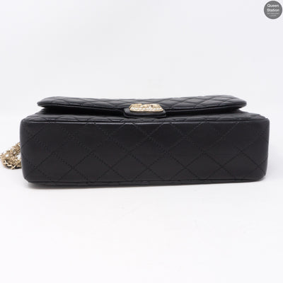 Westminster Pearl Black Leather Tangled Chain Bag