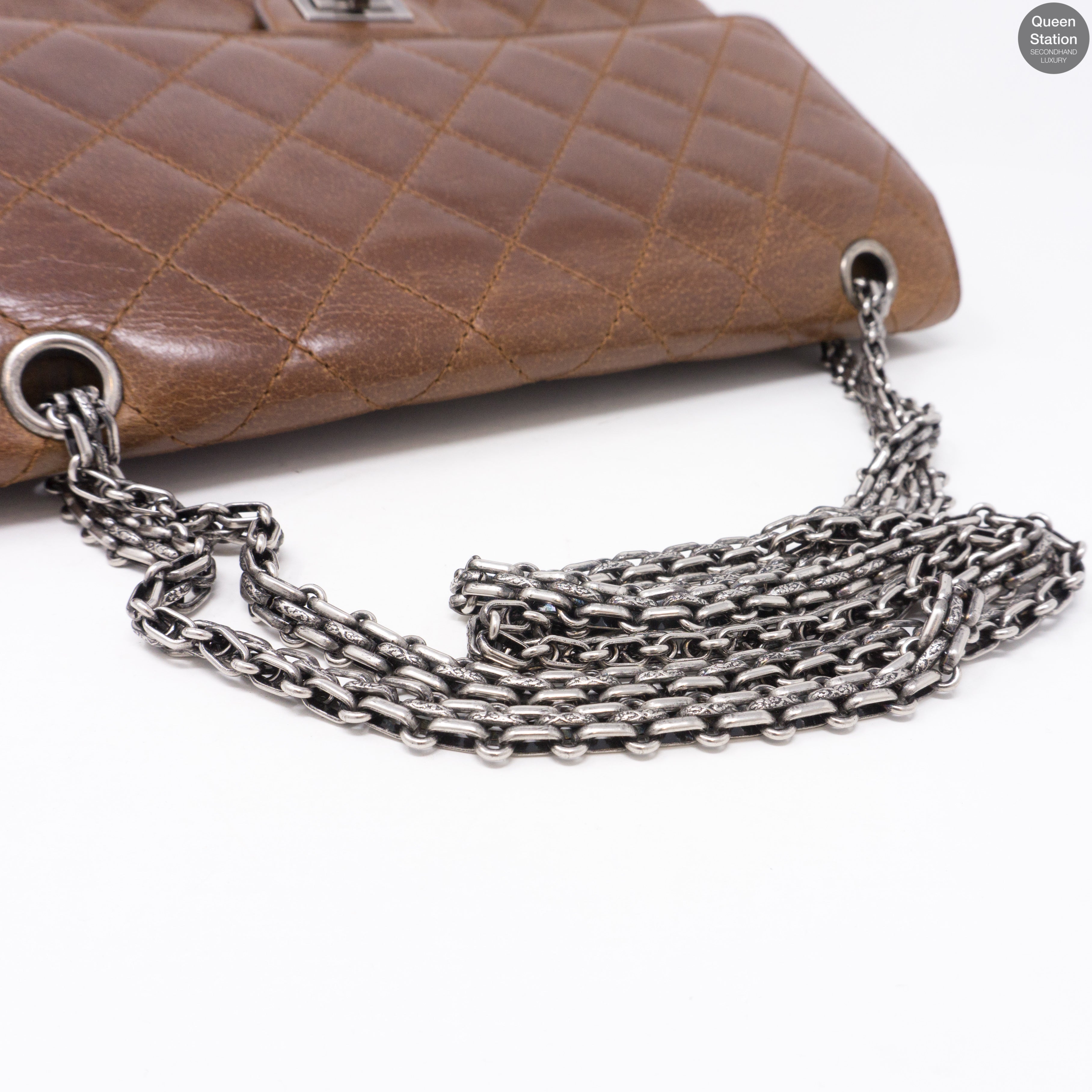 Reissue 2.55 226 Double Flap Bag Distressed Leather